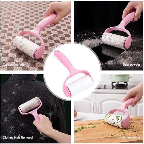 Lint Rollers for Pet Hair,Sticky Lint Roller Remover,Lint Roller Dog Hair Remover Cat Hair,Rolling Brush to Remove Hair, Clean Clothes