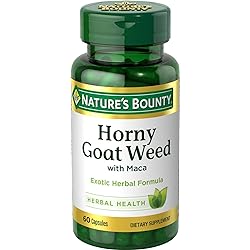 Nature's Bounty Horny Goat Weed wMaca, 60 Capsules