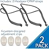 2 Straps and 4 Clips] Impresa Headgear for ResMed Airfit P10 Nasal Pillow CPAP Mask
