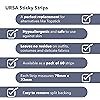 URSA Tape Sticky Strips, No-Residue Clear Fashion Tape for Costumes, Shoes and More, Body Tape for Delicate Skin, Double Sided Tape for Clothes and Medical Accessories, Pack of 60