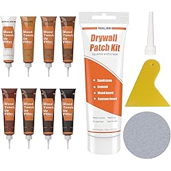 REALINN Wood Furniture Repair Kit - Touch Up Fillers with Wood Putty Repair Paste - Repair Scratch, Crack, Chip, Hole for Wooden Door, Floor, Table, Cabinet- Restore Any Wood, Cherry, Walnut, Maple