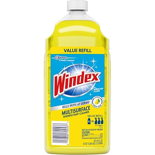 Windex Disinfectant Cleaner Multi-Surface Refill 67.6floz 2 Pack