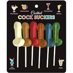 Kheper Games -Cocktail Cock Suckers Adult Candy, Multi-colored, 6, 1.0 Count, 0.71 ounces