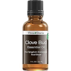 Viva Doria 100% Pure Clove Bud Essential Oil, Undiluted, Food Grade, 30 mL 1 Fluid Ounce