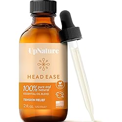 Head Ease Essential Oil 2 OZ – Head Pain Relief, Natural Stress Relief - Therapeutic Grade, Undiluted, Non-GMO, Aromatherapy with Dropper