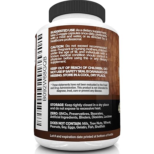 Nutrivein Magnesium L-Threonate Magtein 2207mg - Boosts Brain Health, Memory & Focus, Sleep & Recovery, Reduces Fatigue - 30 Day Supply 90 Capsules, Three Daily