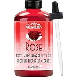 Best Rose Essential Oil 4oz Bulk Rose Oil Aromatherapy Rose Essential Oil for Diffuser, Soap, Bath Bombs, Candles, and More