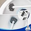 MR.SIGA Toilet Bowl Brush and Holder, Premium Quality, with Solid Handle and Durable Bristles for Bathroom Cleaning, White, 1 Pack