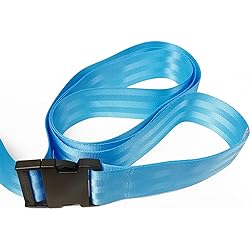 NC Extremity Mobilization Belt, Strap, Band Intended for Physical Therapy, Rehab, Stretching, Manual Traction, and Mobility with Pad Blue
