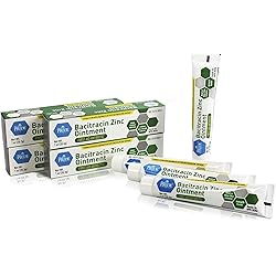Medpride Bacitracin Zinc Ointment| Essential Antibiotic First-Aid Supplies for Home| Relief for Chaffing, Diaper Rash, Dermatitis, Eczema, Itchy Dry Skin| 1 Oz Tube| 4 Pack