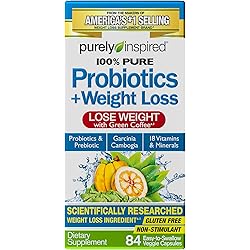 Womens Probiotic Weight Loss | Purely Inspired 100% Pure Probiotics Weight Loss | Lactobacillus Supplement 18 Vitamins & Minerals | Garcinia Cambogia Weight Loss Pills, 84 Count