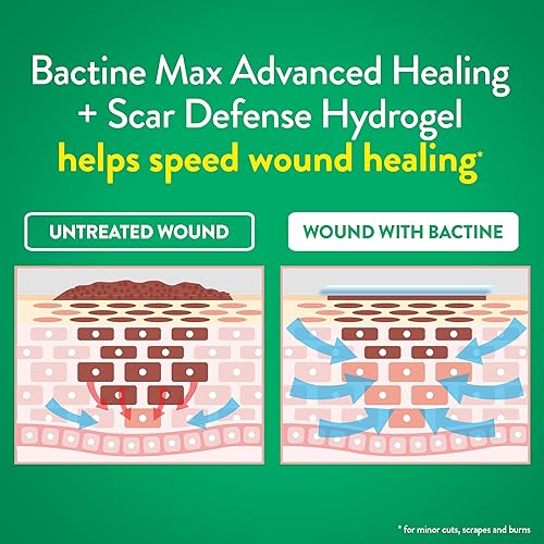 Bactine MAX Advanced Healing Scar Defense Hydrogel for First Aid Wound Care, 0.75oz
