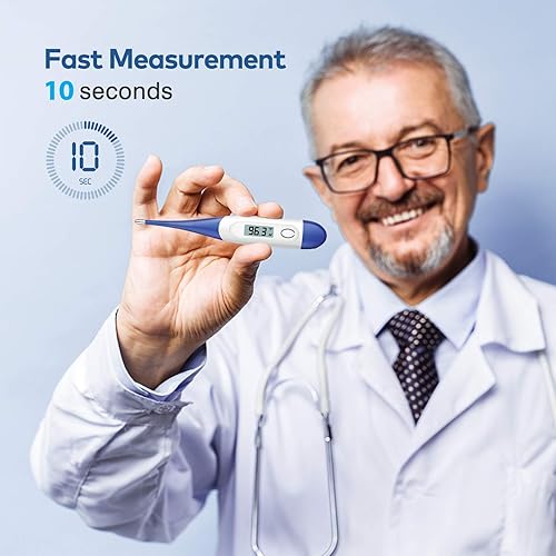 Thermometer for Adults, Digital Oral Thermometer for Fever with 10 Seconds Fast Reading