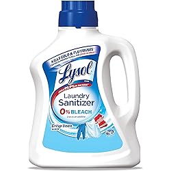 Lysol Laundry Sanitizing Liquid, Laundry Detergent Additive For Clothes And Linens, Eliminates Odor Causing Bacteria, Crisp Linen, 90Oz