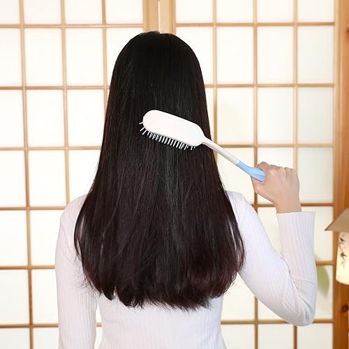 14" Long Reach Hairbrushes,Long Handle Soft Comb and Brush,Beauty Hair Applicable to elderly and hand-disabled people inconvenient upper limb activities