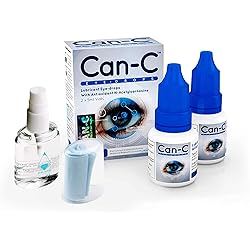 Can - C Eye Drops 5ml Vials 2 in 1 Pack, Can C Eye Drops for Cataracts, Can-C NAC drops for Cataracts, L Carnosine Eye Drop bundled with Ammonia-Free Eye Glass Cleaner Spray and Microfiber Cloth