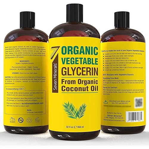 Organic Vegetable Glycerin & Pure Fractionated Coconut Oil