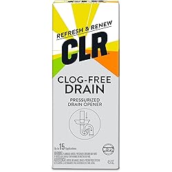 CLR Clog-Free Drain, Pressurized Drain Opener, 4.5 Ounce Aerosol Can Packaging May Vary