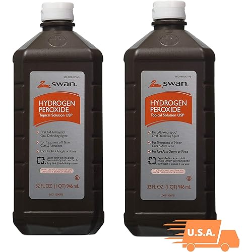 Swan Hydrogen Peroxide Topical Solution 16 oz Pack of 4