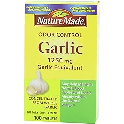 Nature Made Odor Control Garlic, 1250mg, 100 Tabs