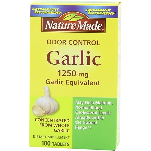 Nature Made Odor Control Garlic, 1250mg, 100 Tabs