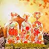DERAYEE 120 Pieces Fall Cellophane Treat Bags, Fall Gift Bags Goodie Bags of Fall leaves for Kids Autumn Party Favor Supplies