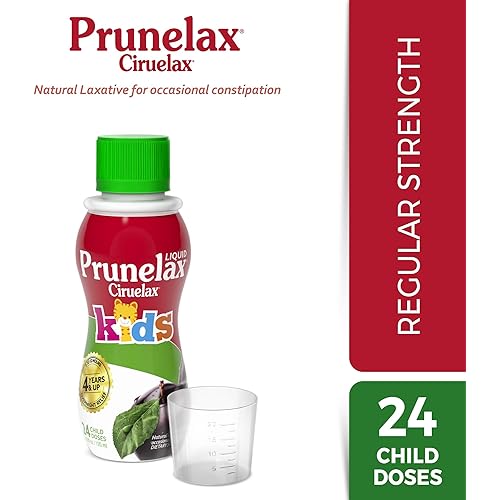 Prunelax Ciruelax Natural Laxative Regular Liquid for Kids, for Occasional Constipation, 4.05 Fl Oz