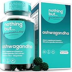 Ashwagandha Gummies for Women and Men, Ashwagandha Root, Supplements to Help Reduce Stress, Immunity & Improve Sleep, Gluten Free & Non GMO, 60 Vegan Ashwagandha Gummies