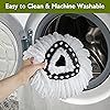 4 Pack EasyWring Spin Mop Head Replacement - Mop Replace Head Compatible with O-Ceda, Microfiber Spin Mop Refills, Mop Replacements Easy Cleaning Spinning Head, Spin Mop Refill for Floor Cleaning