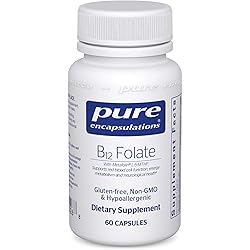 Pure Encapsulations B12 Folate | Energy Supplement to Support Well Being, Nerves, and Cognitive Health | 60 Capsules