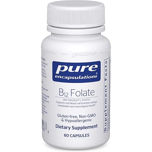 Pure Encapsulations B12 Folate | Energy Supplement to Support Well Being, Nerves, and Cognitive Health | 60 Capsules