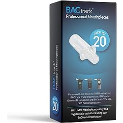 BACtrack Professional Breathalyzer Mouthpieces 20 Count | Compatible with BACtrack S80, Trace, Scout, Element & S75 Breath Alcohol Testers
