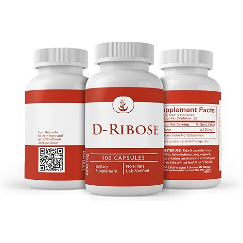 Pure Original Ingredients D-Ribose, 100 Capsules Always Pure, No Additives Or Fillers, Lab Verified