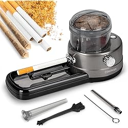 COOL KNIGHT Electric Cigarette Rolling Machine, Portable Tobacco Injector Machine can Grind Filled with Herb, Tobacco, etc. Suitable for Cigarette Tubes and Rolling Papers