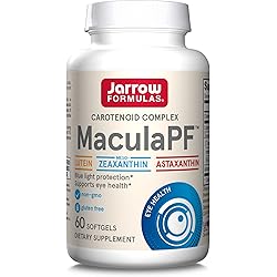 Jarrow Formulas MaculaPF - 60 Softgels - Blue Light Protection - Supplement Supports Eye Health & The Eyes’ Maculae - Includes Three Key Antioxidant Carotenoids - 60 Servings