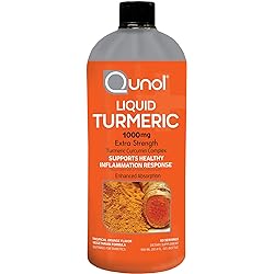 Qunol Liquid Turmeric Curcumin with Black Pepper 1000 Milligram, Supports Healthy Inflammation Response and Joint Support, Dietary Supplement, Extra Strength, 60 Servings, 30.4 fl oz pack of 1