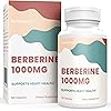 Berberine HCL Supplement 1000mg,High Absorption Berberine Plus Supplements with Silymarin Complex Formula for Cardiovascular,Heart,Immune,Liver,Non-GMO-60 Vegan Capsules Pack of 1