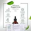 HBNO Peppermint Essential Oil 4 oz 120ml - 100% Pure Peppermint Oil for Aromatherapy - Peppermint Oil Essential for Stress - Peppermint Oil for Hair with Fresh & Minty Scent