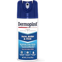 Dermoplast Pain, Burn & Itch Relief Spray for Minor Cuts, Burns and Bug Bites, 2.75 Oz Packaging May Vary