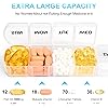Large Weekly Pill Organizer 2 Pack,BPA Free Vitamin Case Box 7 Day with XL Compartment,Travel Friendly Medicine Organizer for Fish Oils Medicine Supplements