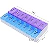 7 Day Weekly Pill AM PM Organizer, ShysTech Large Pill Case Pill Box for Pills Vitamin Supplements Medication