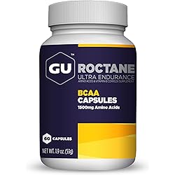GU Energy Roctane Ultra Endurance BCAA Branch Chain Amino Acid and Vitamin B Exercise Recovery Capsules, 60-Count Bottle