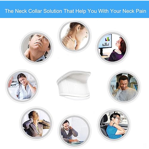 TANDCF Cervical Neck Brace Collar with Chin Support for Stiff Relief Cervical Collar Correct Neck Support Pain Bone Care HealthSize M