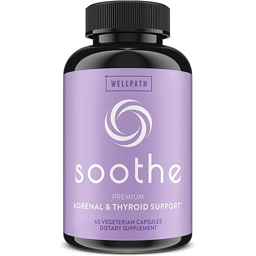 Soothe Thyroid Support & Adrenal Balance Supplement - Supports Energy, Metabolism, Stress Response - 60 ct by WellPath