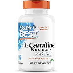 Doctor's Best Best L-Carnitine Fumarate Featuring Sigma Tau Carnitine 855 Mg Vegetable Capsules, 180-Count