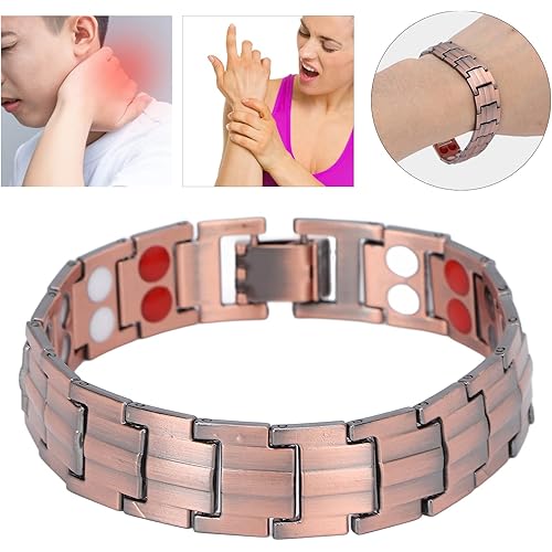 Magnetic Therapy Bracelet, Wear Resistant Length Adjustable Stylish Magnet Bracelet Portable Firm Sturdy for Dating Party for Home Travel