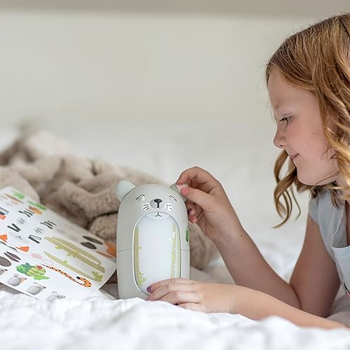 Plant Therapy Forest Friend KidSafe Diffuser with Sticker Sheet - Music, Multi-Color Nightlight, Customizable Design