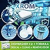 XROM Dishwasher Pro Cleaner 3 in 1 Formula, Removes Odors, Removes Hard Water Stains, Powerful Descaling, 6 Treatments Lemon Scent