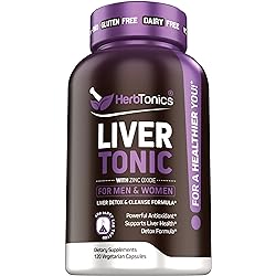 Liver Cleanse Detox & Fatty Liver Repair Formula with Milk Thistle - Artichoke and 24 Herbs Liver Health Support Supplement: Silymarin, Dandelion and Chicory Root - 120 Vegan Capsules Capsule