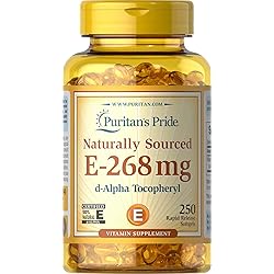 Puritans Pride Vitamin E-400 Iu 268mg 100% Natural, 250 Count